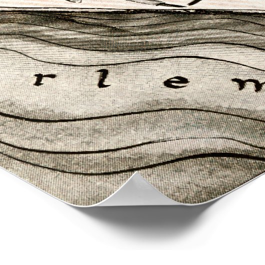 Prohibition Era Harlem, New York Speakeasy Map Poster (Ecke)