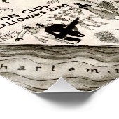 Prohibition Era Harlem, New York Speakeasy Map Poster (Ecke)