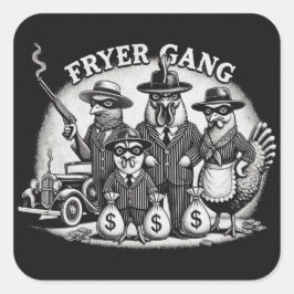 "Prohibition Pullets" Quadratischer Aufkleber