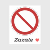 Prohibitions- oder Verbotszeichen Aufkleber (Blatt)
