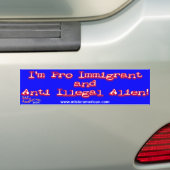 Proimmigrant/Anti-Illegales alien B… - Besonders Autoaufkleber (Auf Auto)