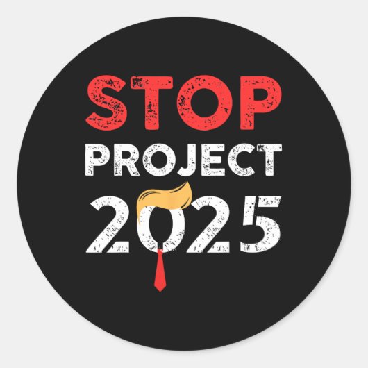 Project 2025 Trumps Projekt Anti Trump 2 Runder Aufkleber (Vorderseite)