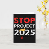 Project 2025 Trumps Projekt gegen Trump Karte (Gelbe Blume)