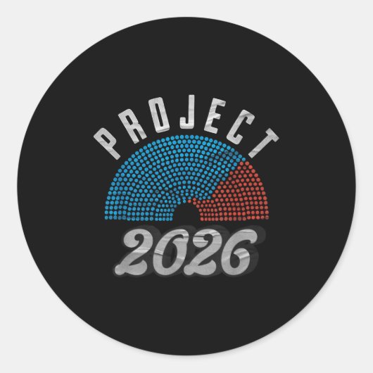 Project 2026 T-Shirt Runder Aufkleber (Vorderseite)