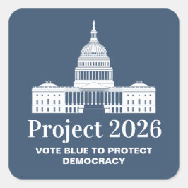 Project 2026 Vote for Democracy Quadratischer Aufkleber