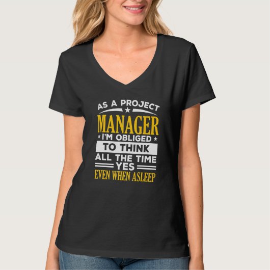 Project Manager Job Project Management Profession T-Shirt (Vorderseite)