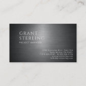 Project Manager Metallic QR Code Visitenkarte (Vorderseite)