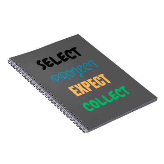Project Select Expect Collect Spirect Notebook Notizblock (Rechte Seite)
