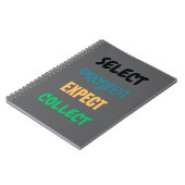 Project Select Expect Collect Spirect Notebook Notizblock (Linke Seite)