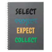 Project Select Expect Collect Spirect Notebook Notizblock (Vorderseite)