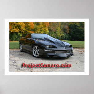 ProjectCamaro.com schwarzes Camaro Poster