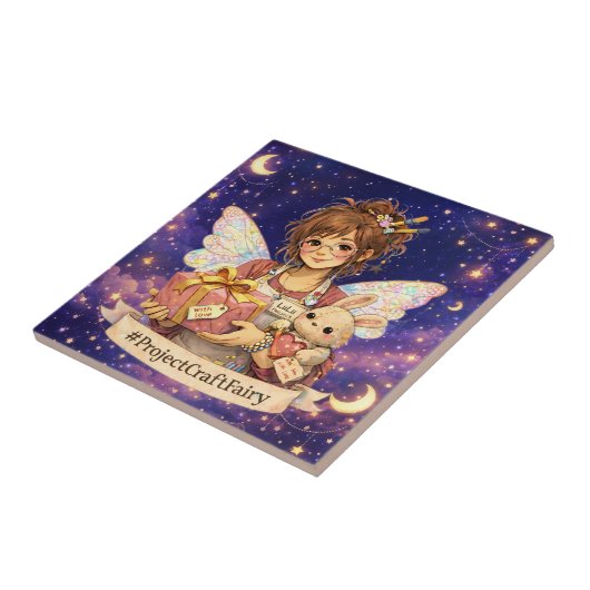 #ProjectCraftFairy NightMode  Ceramic Coaster Fliese (Seite)