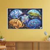 Projection of Adjacent Realities Leinwanddruck (Insitu (Wohnzimmer))