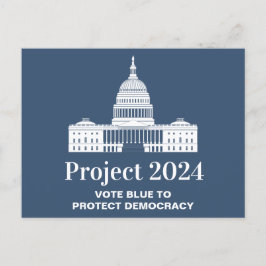 Projekt 2024 Abstimmung für Demokratie Postkarte