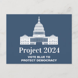 Projekt 2024 Abstimmung für Demokratie Postkarte