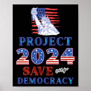 Projekt 2024 Rette Unsere Demokratie Poster