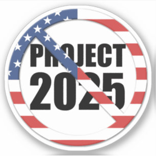 Projekt 2025 anhalten aufkleber