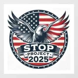 Projekt 2025 anhalten fensteraufkleber