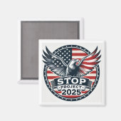 Projekt 2025 anhalten magnet (Vorderseite/Rückseite)