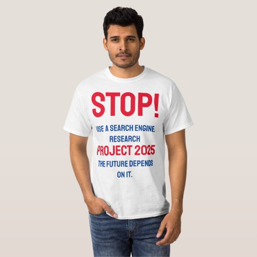 Projekt 2025 anhalten T-Shirt (Vorne ganz)