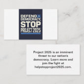 Projekt 2025 anhalten visitenkarte (Vorne/Hinten)