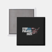 Projekt 2025 Anti Trump American Flag Magnet (Vorderseite/Rückseite)
