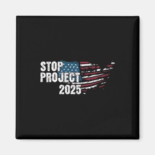 Projekt 2025 Anti Trump American Flag Magnet (Vorne)
