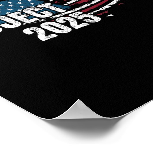 Projekt 2025 Anti Trump American Flag Poster (Ecke)