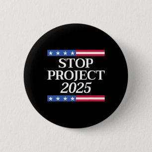 Projekt 2025 Anti Trump USA Flagge Politische Frau Button