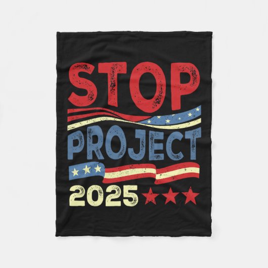 Projekt 2025 Anti Trump USA Flagge Politische Frau Fleecedecke (Vorderseite)