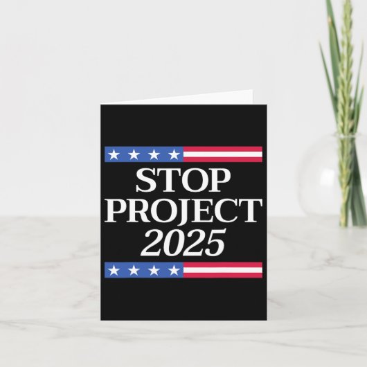 Projekt 2025 Anti Trump USA Flagge Politische Frau Karte (Vorderseite)