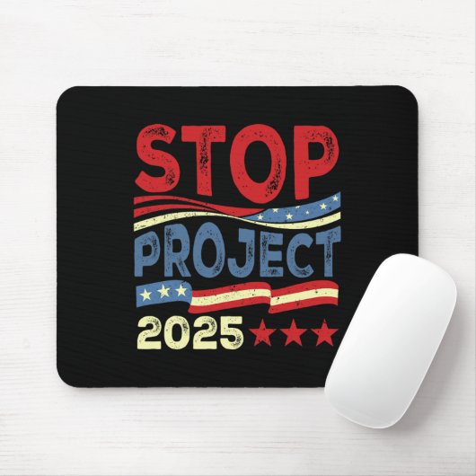 Projekt 2025 Anti Trump USA Flagge Politische Frau Mousepad (Mit Mouse)