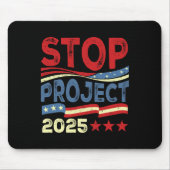 Projekt 2025 Anti Trump USA Flagge Politische Frau Mousepad (Vorne)