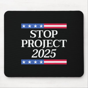 Projekt 2025 Anti Trump USA Flagge Politische Frau Mousepad
