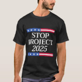 Projekt 2025 Anti Trump USA Flagge Politische Frau T-Shirt (Vorderseite)