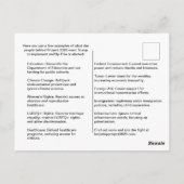 Projekt 2025 beenden - Abstimmung blau - Demokrati Postkarte (Rückseite)