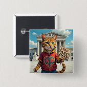Projekt 2025 beenden Cat Design Button (Vorne & Hinten)