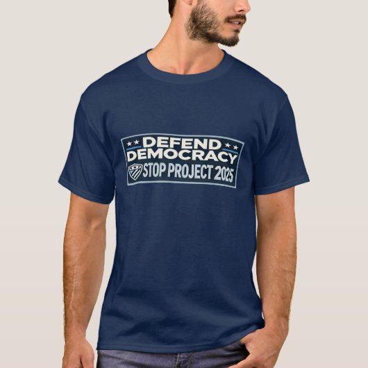 Projekt 2025 beenden - Demokratie verteidigen - Bl T-Shirt (Vorderseite)