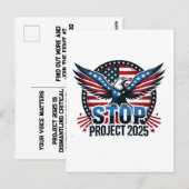Projekt 2025 beenden - Demokratie verteidigen Postkarte (Vorne/Hinten)