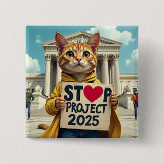Projekt 2025 beenden Politische Katzengemeinschaft Button