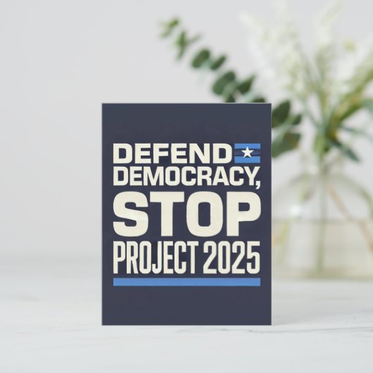 Projekt 2025 beenden Postkarte (Stehend Vorderseite)