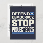 Projekt 2025 beenden Postkarte (Vorne/Hinten)