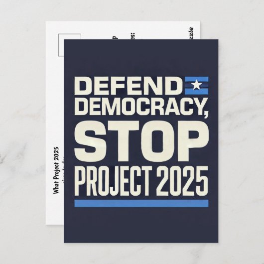 Projekt 2025 beenden Postkarte (Vorne/Hinten)