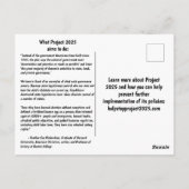 Projekt 2025 beenden Postkarte (Rückseite)