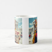Projekt 2025 Cat Protester AI Art Kaffeetasse (Mittel)