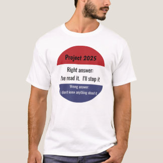 Projekt 2025 - Richtige Antwort T-Shirt