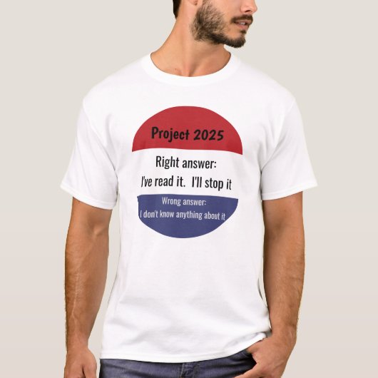 Projekt 2025 - Richtige Antwort T-Shirt (Vorderseite)
