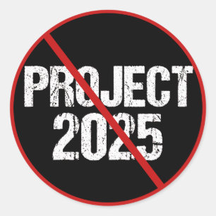 Projekt 2025 runder aufkleber