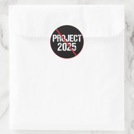 Projekt 2025 runder aufkleber (Tasche)