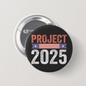 Projekt 2025 Trump American Patroitic T - Shirt Button (Vorne & Hinten)